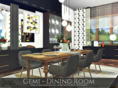 Gemi – Dining Room – TSR CC Only By Rirann Sims 4 CC