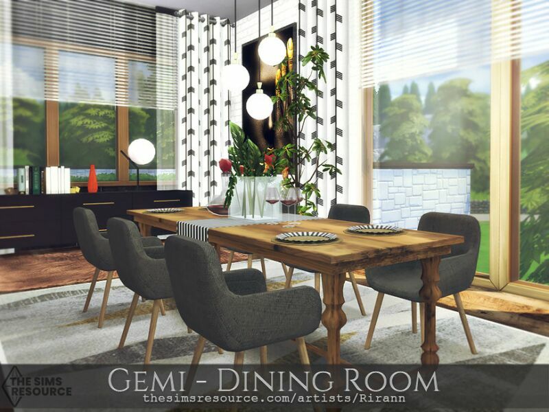 sims 4 cc gemi dining room tsr cc only by rirann 2