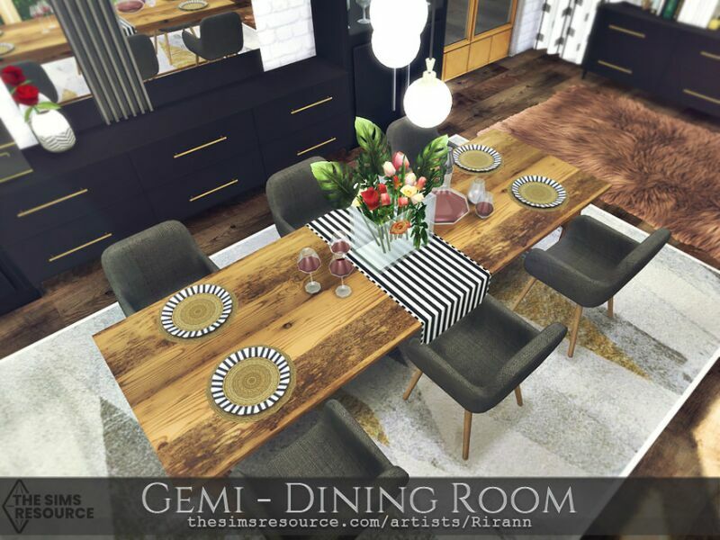 sims 4 cc gemi dining room tsr cc only by rirann 5