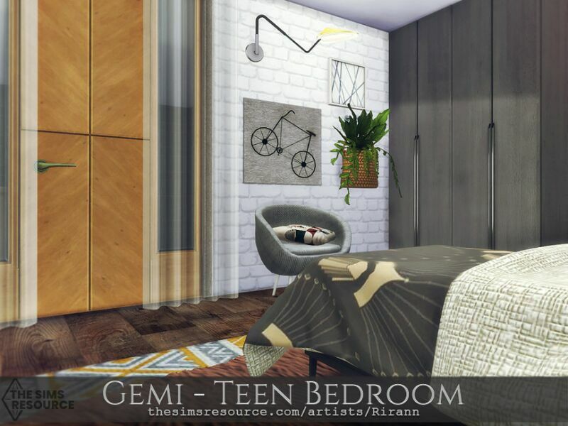 sims 4 cc gemi teen bedroom tsr cc only by rirann 3