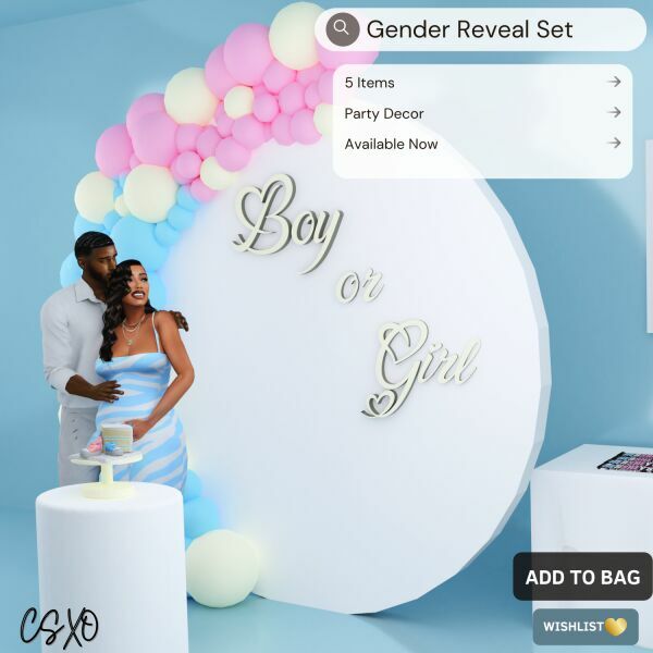 Gender Reveal SET 👶🏽 Sims 4 CC