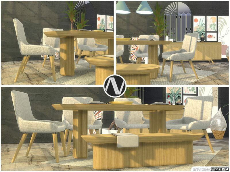 sims 4 cc geneva dining room by artvitalex 2