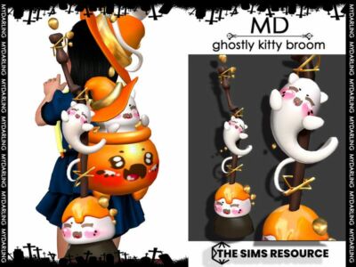 Ghostly Kitty Broom Toddler By Mydarling20 Sims 4 CC