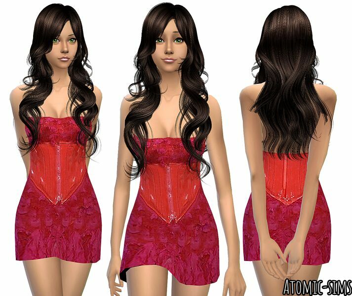 Glamsim Xtina Photoshoot Mini Dress Conversion By Atomic-Sims Sims 4 CC