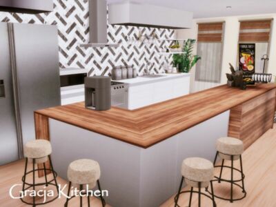 Gracja Kitchen | Only TSR CC By Genkaiharetsu Sims 4 CC