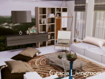 Gracja Livingroom | Only TSR CC By Genkaiharetsu Sims 4 CC