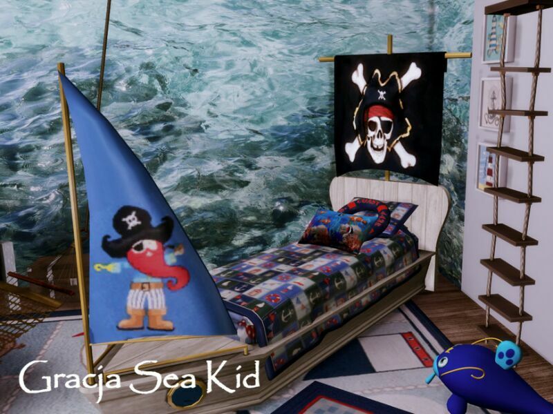 Gracja SEA KID Bedroom | Only TSR CC By Genkaiharetsu Sims 4 CC