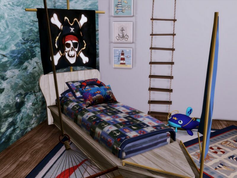 sims 4 cc gracja sea kid bedroom only tsr cc by genkaiharetsu 5