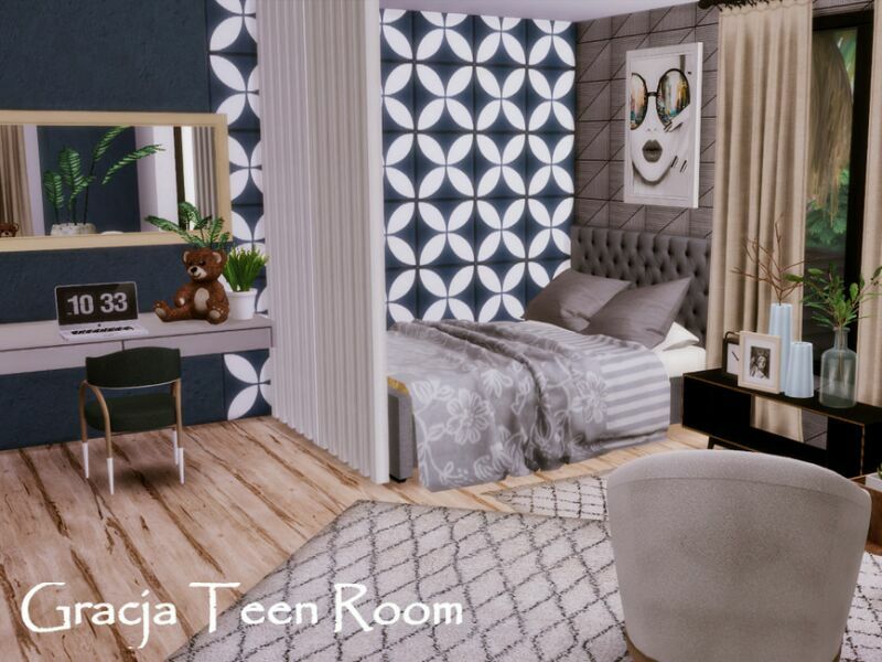 Gracja Teen Room | Only TSR CC By Genkaiharetsu Sims 4 CC