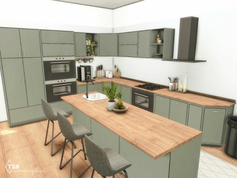 sims 4 cc green kitchen tsr cc only 2