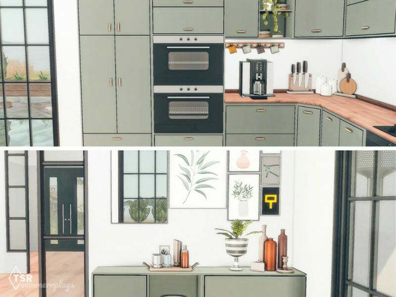 sims 4 cc green kitchen tsr cc only 4