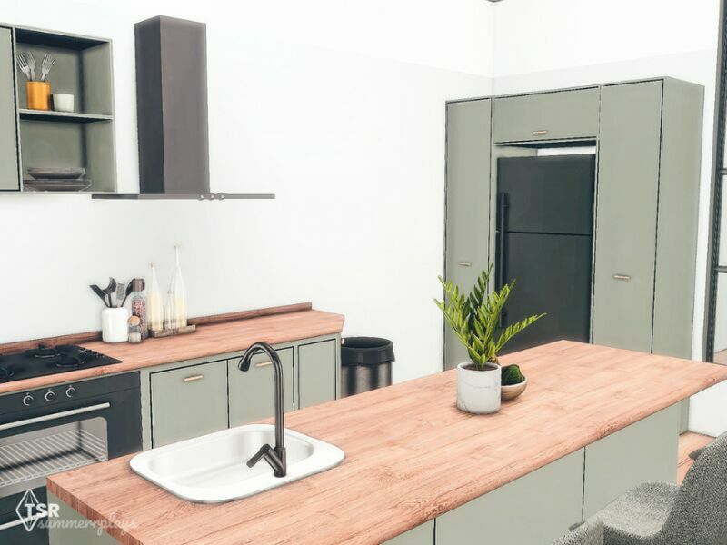 sims 4 cc green kitchen tsr cc only 5