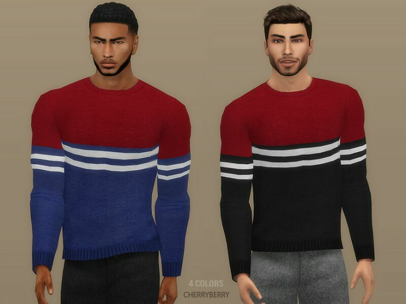 Gregor – Men’S Sweater By Cherryberrysim Sims 4 CC