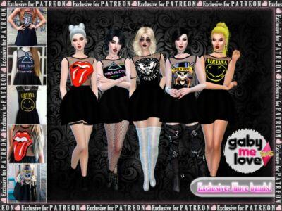 Guns N’ Roses Dresses + Exclusive For Patreon, More Bands! Sims 4 CC