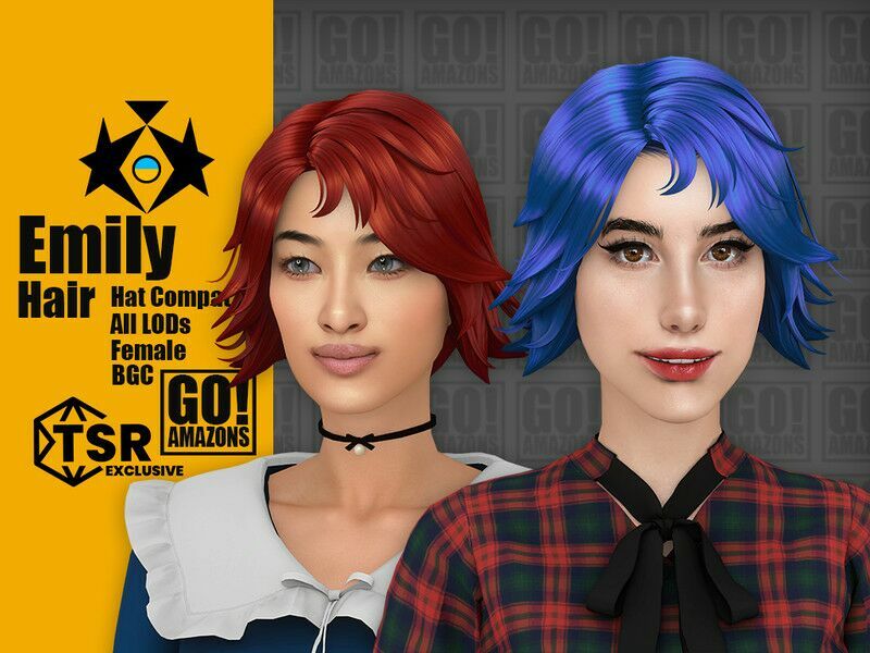 Hair – Emily Hair Sims 4 CC