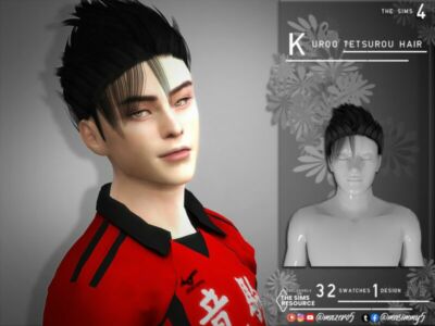 Hair Kuroo Tetsurou By Mazero5 Sims 4 CC