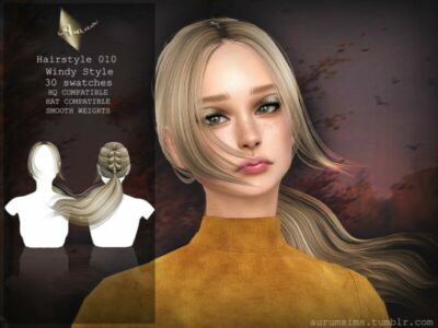 Hairstyle 010 – Windy Style By Aurummusik Sims 4 CC