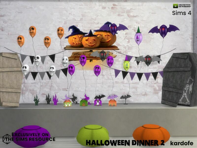 sims 4 cc halloween dinner 2 by kardofe 2