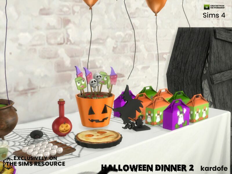 sims 4 cc halloween dinner 2 by kardofe 3