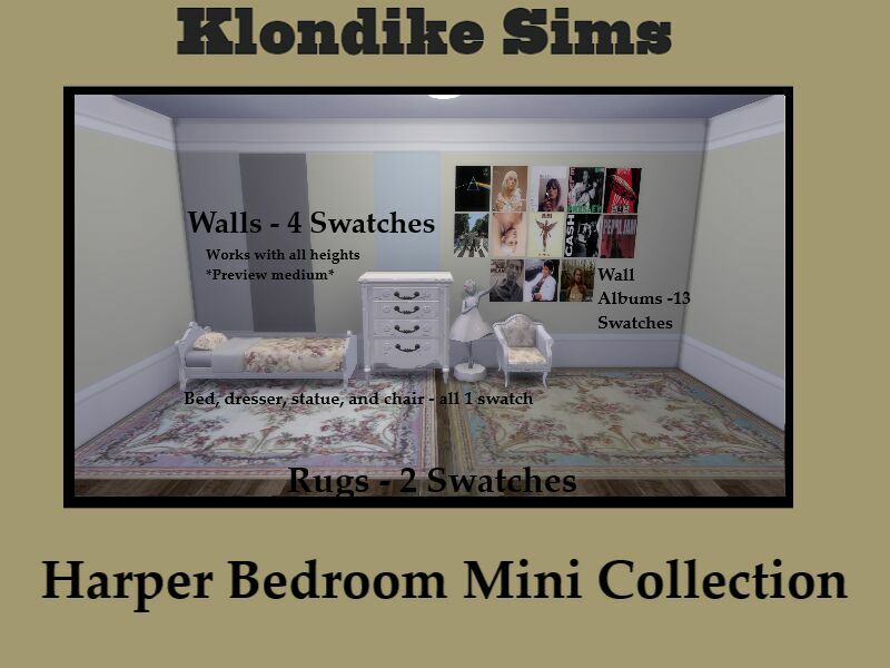 sims 4 cc harper bedroom mini collection 2