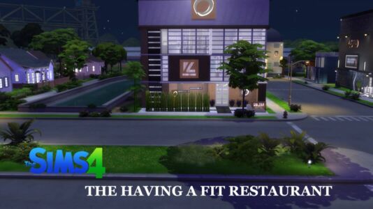 Having A FIT Health Club Restaurant By VTK Sims 4 CC