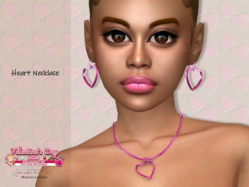 Heart Necklace Sims 4 CC