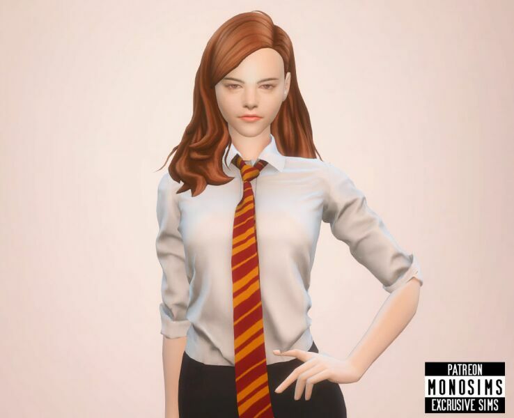 sims 4 cc hermione granger sims by monosims 2