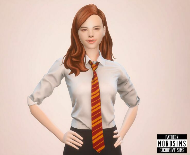 sims 4 cc hermione granger sims by monosims 4