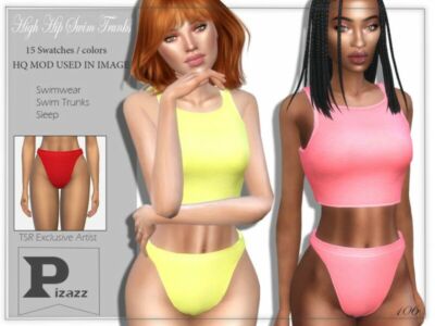 High HIP Swim Trunks By Pizazz Sims 4 CC