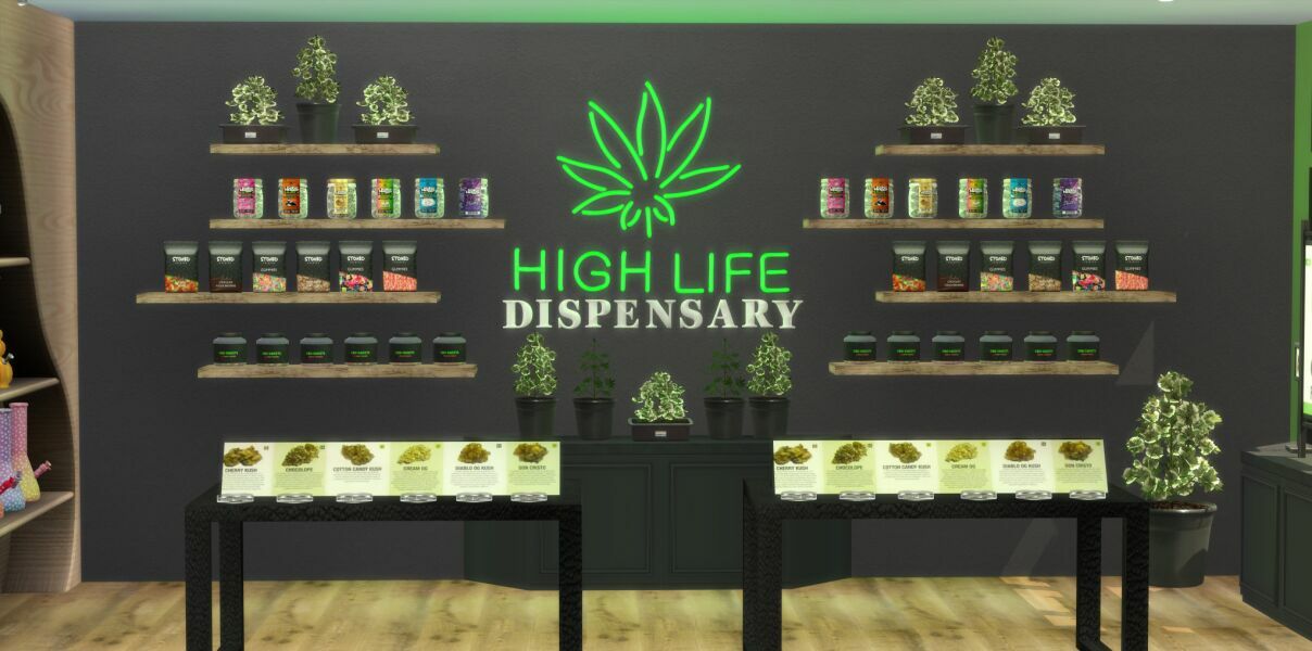 sims 4 cc high life dispensary cc build by similebuilds 3