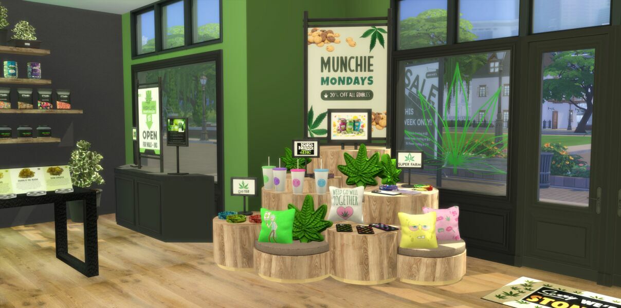 sims 4 cc high life dispensary cc build by similebuilds 5