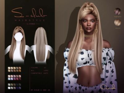 High Ponytail Hair(Anok) By S-Club Sims 4 CC