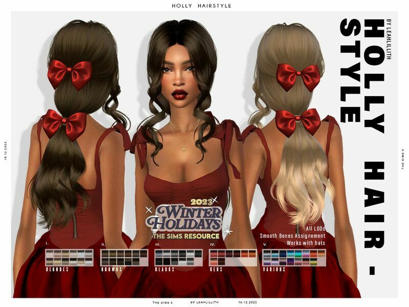 Holly Hairstyle Sims 4 CC