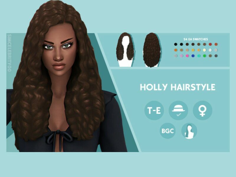 Holly Hairstyle By Simcelebrity00 Sims 4 CC