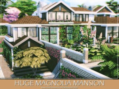 Huge Magnolia Mansion By Mychqqq Sims 4 CC