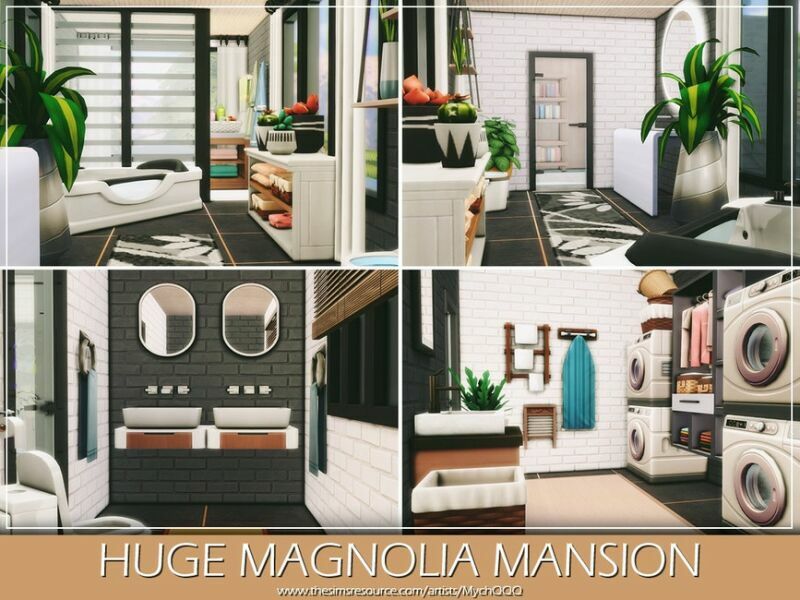 sims 4 cc huge magnolia mansion by mychqqq 6