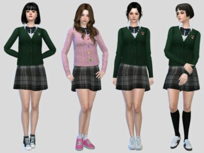 Hyosan High Uniform Onjo By Mclaynesims Sims 4 CC