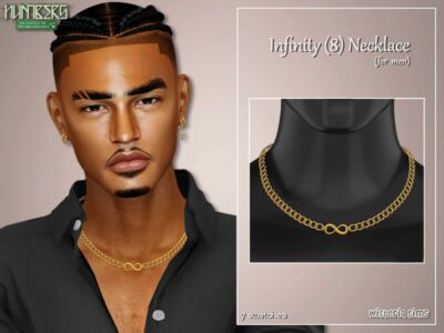 Infinity (8) Necklace For MEN Sims 4 CC