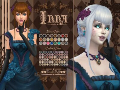 Inna Cents Hair Flowers Side Edit / Makeover Sims 4 CC