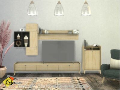 Iowa TV Units & Living Space By Onyxium Sims 4 CC