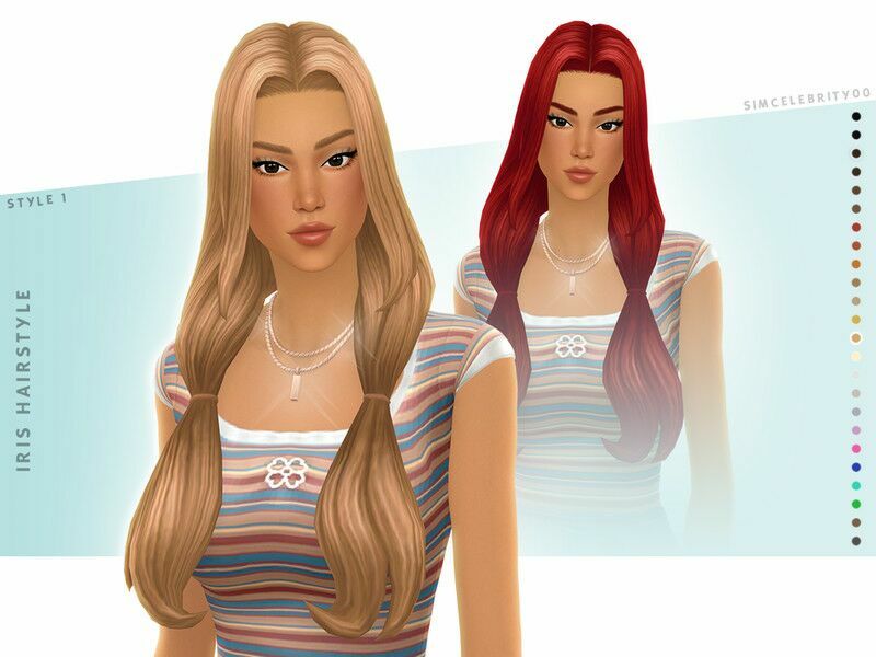 Iris Hairstyle Sims 4 CC