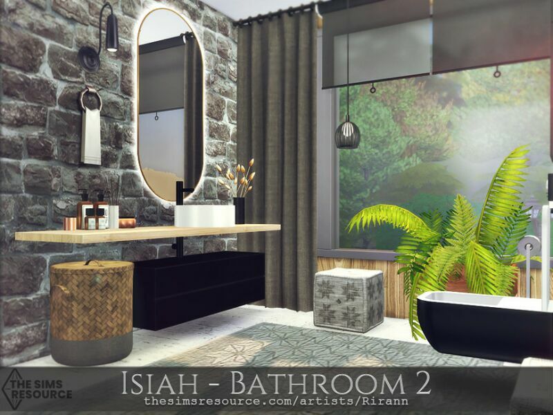 Isiah – Bathroom 2 – TSR CC Only By Rirann Sims 4 CC