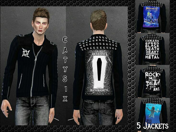 Jackets Bands/Misc By Catysix Sims 4 CC