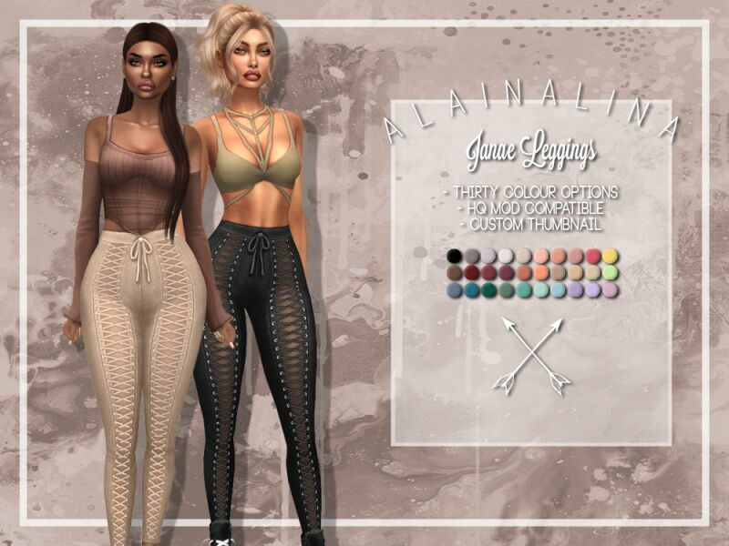 Janae Leggings By Alainalina Sims 4 CC