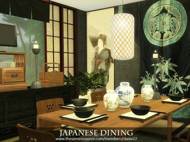 Japanese Dining By Dasie2 Sims 4 CC