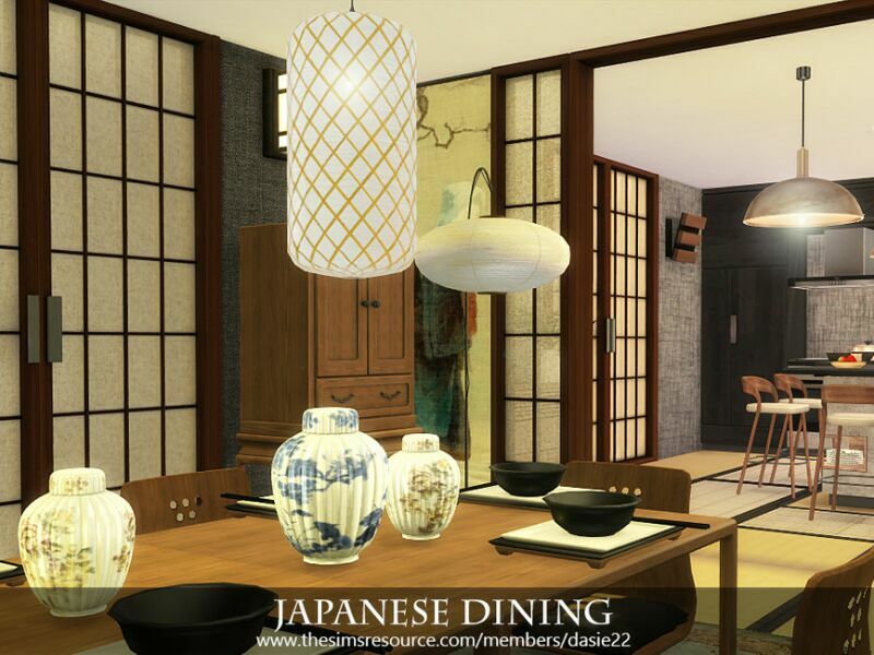 sims 4 cc japanese dining by dasie2 2