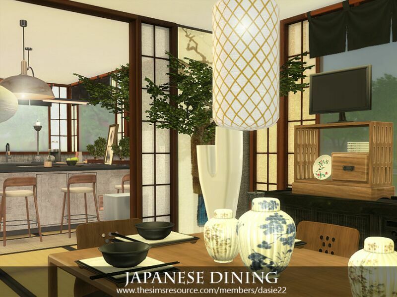 sims 4 cc japanese dining by dasie2 4