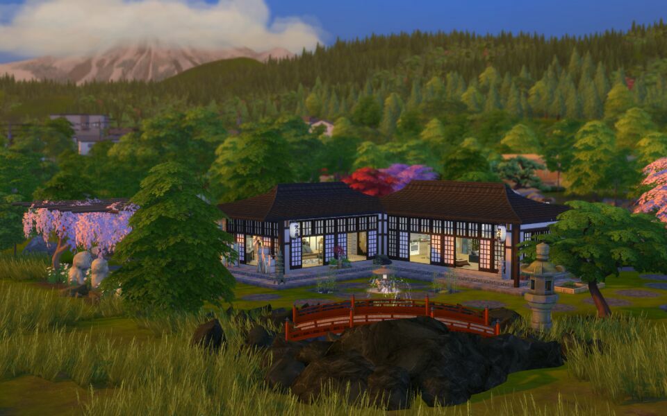 sims 4 cc japanese villa cc build by similebuilds 9