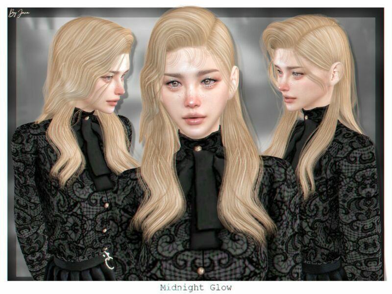 Javasims- Midnight Glow (Hairstyle) By Javasims Sims 4 CC