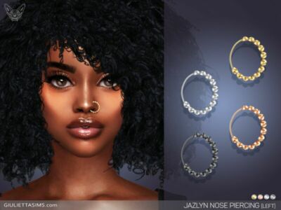 Jazlyn Nose Ring (Left Nostril) By Feyona Sims 4 CC